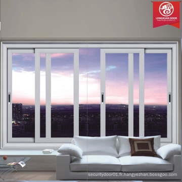 Fenêtres en aluminium coulissantes à style moderne, fenêtres résidentielles ou commerciales
